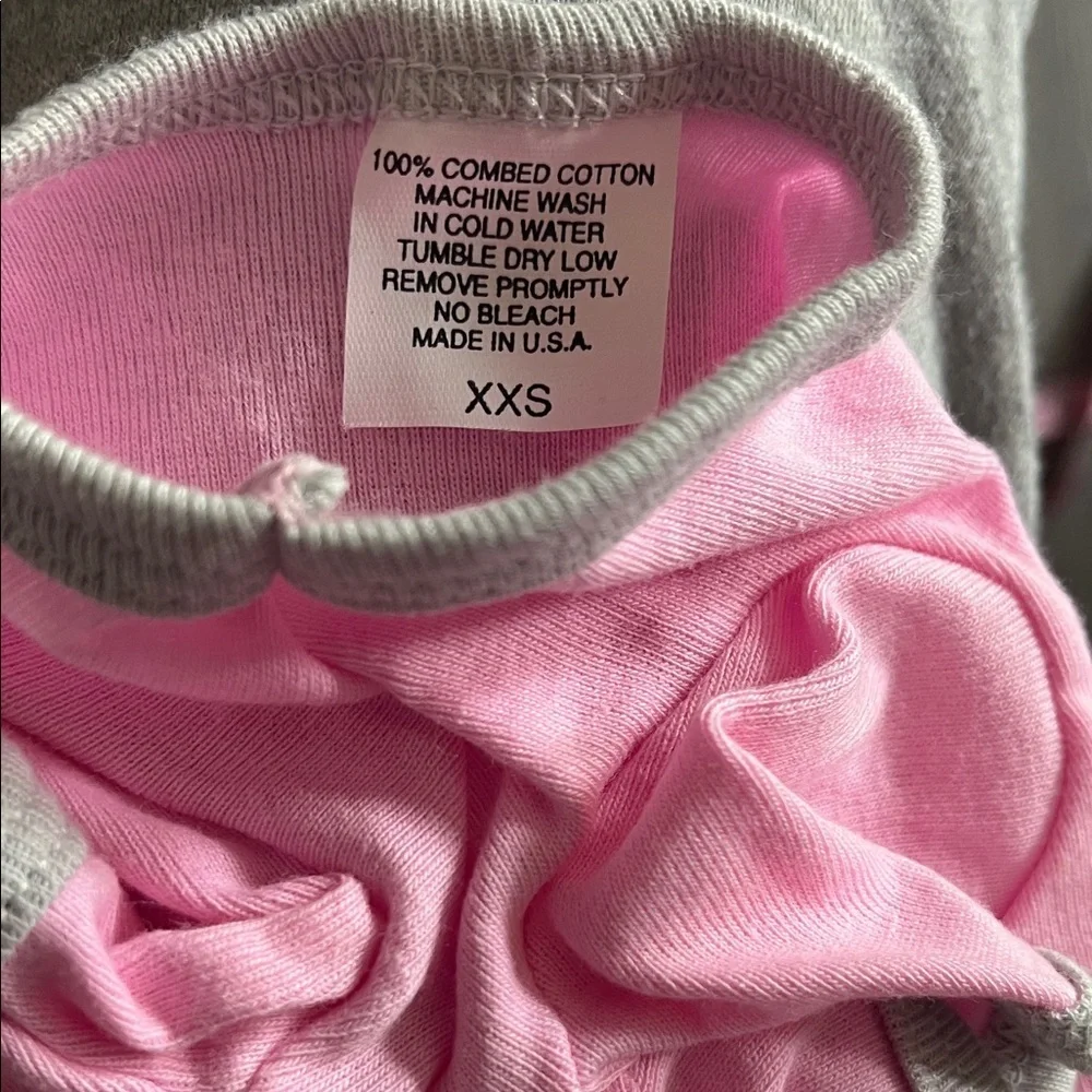 Pink and grey dog tank